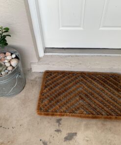 Rubber-Cal 10-100-514 Herringbone Outdoor Scraper Door Mat, 18 by 30-Inch, Brown 28 714ibvTB0HL