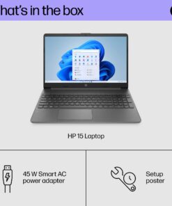 HP 15 inch Laptop, FHD Display, Intel Core i3-1215U, 8 GB RAM, 128 GB SSD, Intel UHD Graphics, Windows 11 Home in S Mode, 15-dy5599nr (2023) 8GB RAM | 128GB PCIe SSD 61 714ikw4H8hL