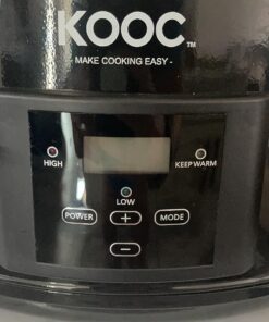KOOC 8.5-Quart Programmable Slow Cooker, Larger than 8 Quart, More Practical than 10 Quart, with Digital Countdown Timer, Free Liners Included for Easy Clean-up, Upgraded Ceramic pot, Adjustable Temp, Nutrient Loss Reduction, Black, Oval… 8.5 Quart 20 714j3ypQhFL