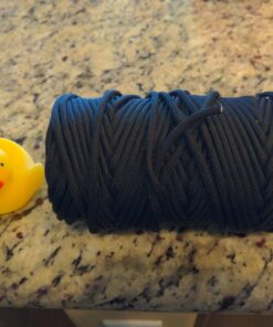 TOUGH-GRID Premium 750lb Paracord 100% Nylon Type IV Mil-Spec Parachute Cord - Certified MIL-C-5040H - UV/Abrasion Resistant - Heavy Duty Strands - Made in USA and Used by US Military Black 200Ft. (Wound on Tube) 31 714kWpxleYL