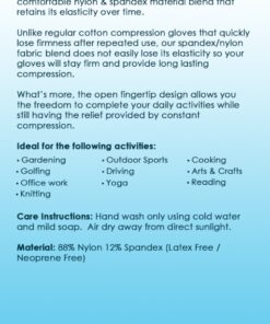 PressRx Compression Arthritis Gloves for comfortable pain relief from Rheumatoid, Carpal Tunnel and more – With Fingerless Fit for Easy Daily Use (1 PAIR) - SMALL Small (1 Pair) 16 714kXqVU5ML