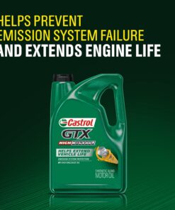 Castrol GTX High Mileage 5W-20 Synthetic Blend Motor Oil, 5 Quarts, Pack of 3 5 Quart - 3 Pack High Mileage Synthetic 15 714lCStYHZL