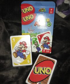 Mattel Games UNO Super Mario Card Game Animated Character Themed Collector Deck 112 Cards with Character Images, Gift for Kids Ages 7 Years Old & Up Small 27 714m1EBk1sL