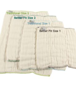 Organic Cotton Blend Prefold Cloth Diapers by OsoCozy (6 Pack) - 70% Rayon from Bamboo Fibers, 30% Organic Cotton. Eco-Friendly, Absorbent & Soft - Traditional Small 7-15 lbs. Small Size 1 - Fits 7-15 Pound 11 714mOl ZZGL