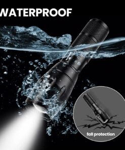 BINWO Flashlight 2pack 3000 Lumens, Tactical Flashlights Small Flashlight Powerful Waterproof Flashlights Pocket Flashlight Zoomable LED Flashlight with 5 Modes, Camping Accessories, Hiking Gear 2 Pcs 24 714mWYKdL5L