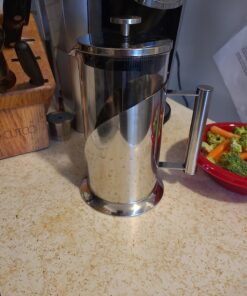 The Original Glass French Press Coffee Maker - Versatile Coffee Press, Tea Press w/ 4 Level Filtration, BPA Free French Press Stainless Steel Coffee Maker by Cafe Du Chateau (34oz) 59 714nZiCB4CL