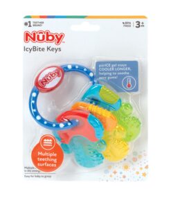 Nuby Ice Gel Teether Keys 1 Pack - Blue 1 Count (Pack of 1) 21 714o21b1sL