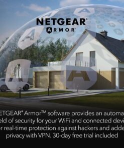 NETGEAR Orbi Quad-Band WiFi 6E Mesh System (RBKE963), Router with 2 Satellite Extenders, 10.8Gbps Speed, Coverage up to 9,000 sq. ft., 200 Devices, 10 Gig Internet Port, AXE11000 802.11ax WiFi 6E | 3-Pack 28 714ogmtx3 L