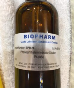 Phenolphthalein pH Indicator 1% Solution — 2 Dropper Bottles (2 oz) Each containing 50 mL of Solution 10 714oiSkZDVL
