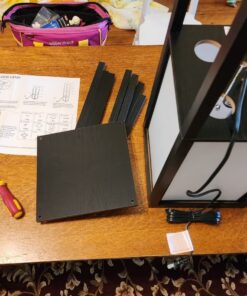 Brightech Maxwell - Modern Shelf Floor Lamp with Shade and LED Bulb Corner Display Lamps Shelves for Living Room, Bedroom Office Black Classic Black 33 714oofGsFPL