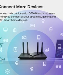 TP-Link AX1800 WiFi 6 Router (Archer AX21) – Dual Band Wireless Internet Router, Gigabit Router, Easy Mesh, Works with Alexa - A Certified for Humans Device 28 714ouVFX55L