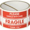 TapeCase Shipping Packing Labels "Please Handle With Care / Fragile / Thank You", Red/White (50 Per Pack) SHIPLBL-040-50 15 714p2yO4O4L