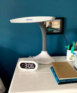 REACHER Small LED Digital Alarm Clock with Snooze, Simple to Operate, Full Range Brightness Dimmer, Adjustable Alarm Volume, Outlet Powered Compact Clock for Bedrooms, Bedside, Desk, Shelf(White) White Digit 37 714qSNAxuuL