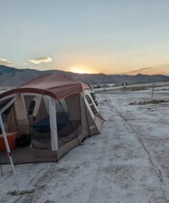 Wenzel Klondike 8 Person Water Resistant Tent with Convertible Screen Room for Family Camping Grey/Taupe 75 714r80pK0 L