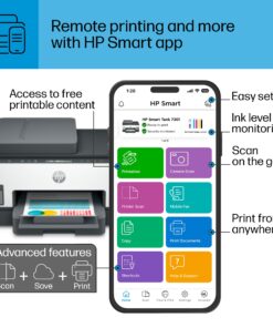 HP Smart -Tank 7301 Wireless All-in-One Cartridge-free Ink Printer, up to 2 years of ink included, mobile print, scan, copy, automatic document feeder (28B70A), Gray 20 714rLM35V9L