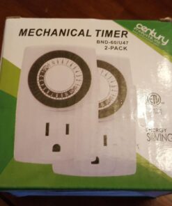BN-LINK BND-60/U47 Indoor Mini 24-Hour Mechanical Outlet Timer, 3-Prong, 2-Pack White 45 714rWxjEoL