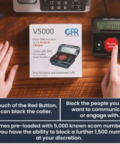 Alternative view of CPR V5000 Call Blocker for Landline Phones, Home Phones, Cordless Phones – Stop All Unwanted Calls, Robocalls, Scam Calls at a Touch of a Button - Join Over 1 Million Satisfied Customers
