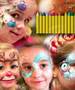Painting Face kit Crayons, muscccm 16 Colors Makeup Face Paint Sticks Body Tattoo Crayons Kit for Kids, Children, Toddlers, Party, Cosplay 18 714rxu2iXYL