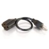 C2G 03137 18 AWG Short Extension Cord, Power Cord, 1 Foot (0.30 Meters), Black 57 714ryZM4ZoL