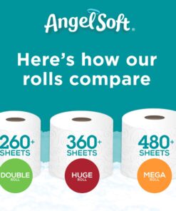 ANGEL SOFT Toilet Paper Bath Tissue, 48 Double Rolls, 260+ 2-Ply Sheets Per Roll 36 714sCzLEmL