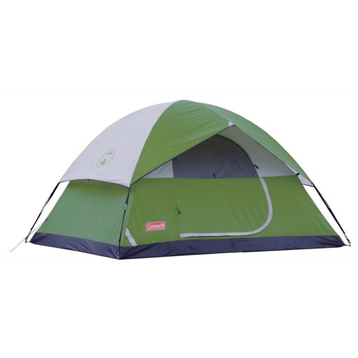 Coleman Sundome Camping Tent, 2/3/4/6 Person Dome Tent with Snag-Free Poles for Easy Setup in Under 10 Mins, Included Rainfly Blocks Wind & Rain, Tent for Camping, Festivals, Backyard, Sleepovers Palm Green 4 Person