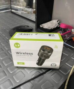 IMDEN Bluetooth 5.0 FM Transmitter for Car, 3.0 Wireless Bluetooth FM Radio Adapter Music Player FM Transmitter/Car Kit with Hands-Free Calling and 2 USB Ports Charger Support USB Drive black 53 714skMPc32L