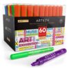 ARTEZA Highlighters Assorted Colors, Set of 60, Wide and Narrow Chisel Tip Pens, Bulk Highlighters, Office and Back to School Supplies for Classroom, Note Taking, Planner, Journaling Multicolor 1 Count (Pack of 60) 18 714vGUd8iBL