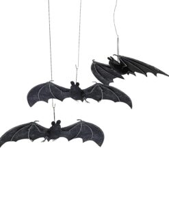 Fun Express - Hanging Bats (3pc) for Halloween - Party Decor - Hanging Decor - Misc Hanging Decor - Halloween - 3 Pieces