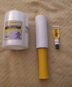 DIVISIONAL Mini Stretch Wrap Roll with Handle 5in x 1000ft Clear 80 Gauge Plastic Wrap Self Adhering Wrapping Moving Shipping Packaging Stretch Film Pallet Film 1 27 714vqVNLhwL