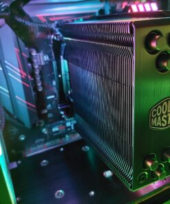 Cooler Master Hyper 212 RGB Black Edition CPU Air Cooler, SF120R RGB Fan, 4 CD 2.0 Heatpipes, Anodized Gun-Metal Black, Brushed Nickel Fins, RGB Lighting for AMD Ryzen/Intel LGA1151 67 714vtd0cd4L