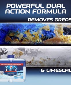Finish Dual Action Dishwasher Cleaner: Fight Grease & Limescale, Fresh 8.45 Oz (Pack of 4) 8.5 Fl Oz (Pack of 4) 18 714wjFWbMHL 2
