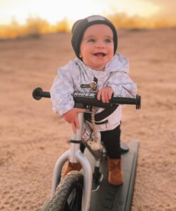 Strider 12” Pro Bike + Rocking Base - Helps Teach Baby How to Ride a Balance Bicycle - for Kids 6 Months to 5 Years - Easy Assembly & Adjustments Silver 14 714xvN2plhL