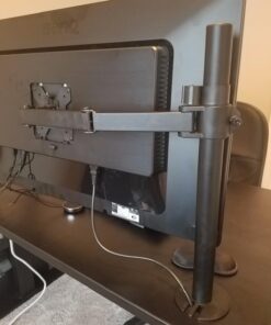 Mount-It! Single Monitor Arm Mount | Desk Stand | Full Motion Height Adjustable Articulating Tilt | Fits 19 21 24 27 29 30 32 Inch VESA 75 100 Compatible Computer Screen | C-Clamp and Grommet Base 50 714yefyDEGL