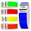 Heavier Tyvek Wristbands 7.5 Mil – Goldistock 500 Count Rainbow Variety Pack – ¾” Arm Bands - 100 Each: Neon Green, Blue, Red, Yellow & Orange Paper-Like Party Armbands - Wrist Bands for Events