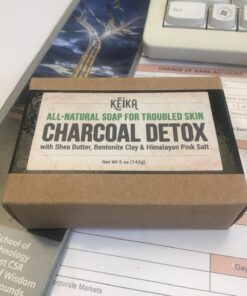 Keika Charcoal Black Soap Bar for Eczema, Psoriasis, Face, Body, Men Women Teens with Oily Skin, 5 oz. 5 Ounce (Pack of 1) 37 715 fHaZ9nL