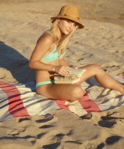 Swan Comfort 100% Natural Turkish Cotton Absorbent Beach Towel, Easy Care Ideal for Bath Spa Fitness Yoga Pool Yatch Swimwear Guest Gym (Blue - Black) Blue - Black 11 7151BK3l0KL