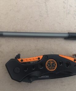 Snake Eye Tactical EMT Black & Orange Folding Pocket Knife 45 7151CPygQCL