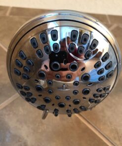 6 Function Adjustable Luxury Shower Head - High Pressure Boosting, Wall Mount, Bathroom Showerhead For Low Flow Showers, 2.5 GPM - Chrome 32 71526JmenbL