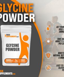 BULKSUPPLEMENTS.COM Glycine Powder - L-Glycine Powder, Glycine Supplements, Glycine 3000mg - Glycine Amino Acid, Pure & Gluten Free - 3000mg per Serving, 1kg (2.2 lbs) 333 Servings (Pack of 1) 12 7152C7WI jL 2