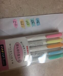 ZEBRA MILD LINER, Double Sided Highlighter, 5 Set (WKT7-5C) 1 54 71535yoi4NL