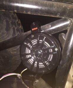 BOSS Audio Systems MRWT40 ATV UTV Marine Weatherproof Waketower System - 4 Inch Stereo Speakers, Full Range, 2 Way, Tweeters, IPX5 Rated, Sold in Pairs, Wake Tower For Boat 4 inch Speakers Black 400W 55 7153VDx2u5L