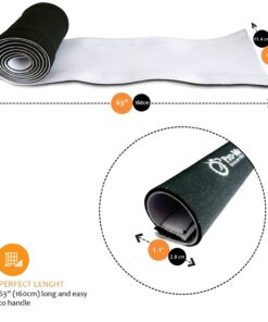 Premium 63'' Cable Management Sleeve, Best Cords Organizer for TV On Wall, Desk, Computer, Office, Home - DIY Adjustable Reversible Black and White Neoprene Cord Hider Wire Cover Concealer Wrap 63 inches 28 7153eD3nziL