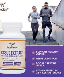 Cissus Quadrangularis Super Extract, 150 Capsules, Manufactured in The USA, Dietary Supplement for Joint and Tendon Pain, 1000mg Serving Size 15 7154gmeAzfL