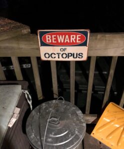 Beware Of Octopus 8” x 12” Vintage Aluminum Retro Metal Sign VS302 20 7154sBVB0uL