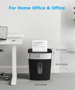 BONSEN Paper Shredder for Home Office, 10-Sheet Cross-Cut Shredder, P-4 High Security Level, Quiet Credit Card Shredder with Jam Proof System, 4 Gallons Bin (S3201) 10-Sheet Cross Cut 17 7154uqfGfyL