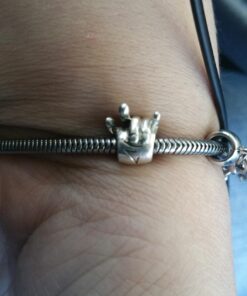 Sterling Silver I Love You, Hand Sign Bead Charm 9 715573FxBCL