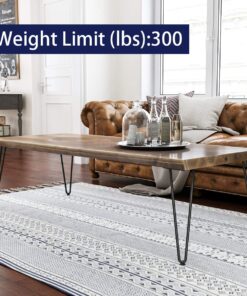 SMARTSTANDARD 16" Hairpin Furniture Legs, Metal Home DIY Projects for Nightstand, Coffee Table, Desk, etc with Rubber Floor Protectors Black 4PCS 16 Inch 19 7155Fk9deDL