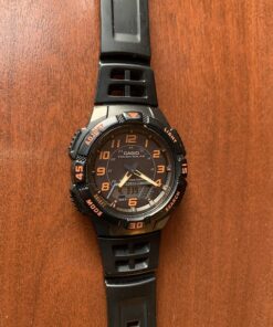 Casio Men's AQS800W Slim Solar Multi-Function Ana-Digi Sport Watch Black 47 7155H6e2CFL