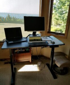 SHW Memory Preset Electric Height Adjustable Standing Desk, 48 x 24 Inches, Black 48-Inch 47 7155mKum19L