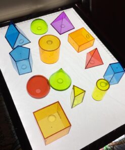 Learning Resources View-Thru Geometric Solids - Geometric Shapes, Back to School Supplies Must Haves, Math Teacher Supplies Helper 22 7155psOK8jL